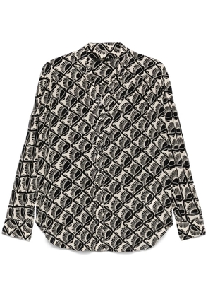 Seventy graphic-print blouse - Black