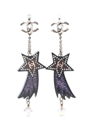 CHANEL Pre-Owned 2017 CC star-motif earrings - Silver