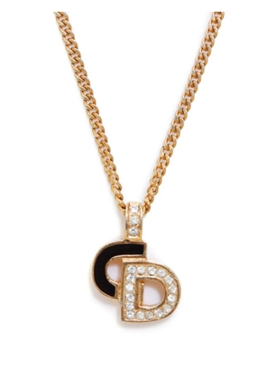 Christian Dior Pre-Owned 1990s CD pendant necklace - Gold