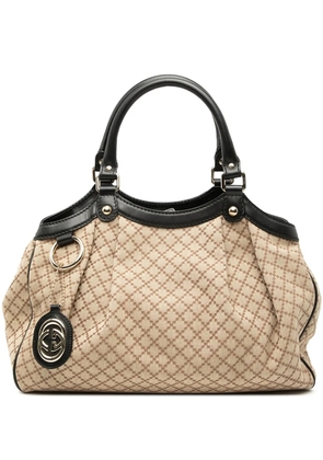 Gucci Pre-Owned 2016-2025 Medium Diamante Canvas Sukey tote bag - Brown