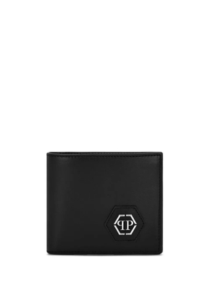 Philipp Plein logo-plaque bi-fold wallet - Black