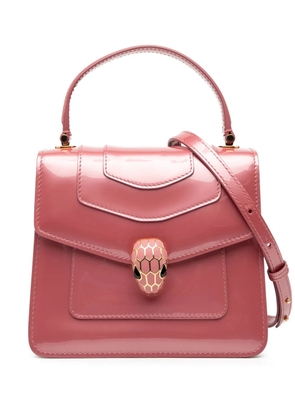 Bvlgari Pre-Owned 2000-2025 Small Patent Serpenti Forever Top Handle satchel - Pink