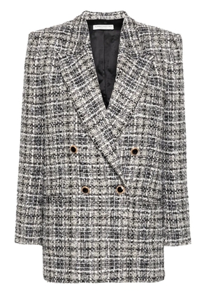 Alessandra Rich double-breasted tweed blazer - White