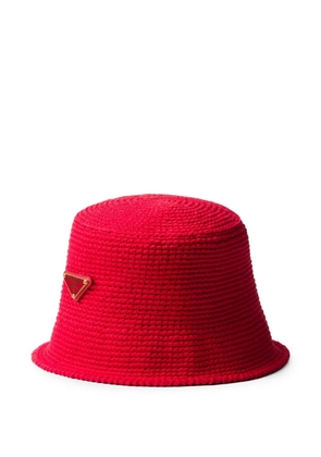 Prada crochet bucket hat - Red