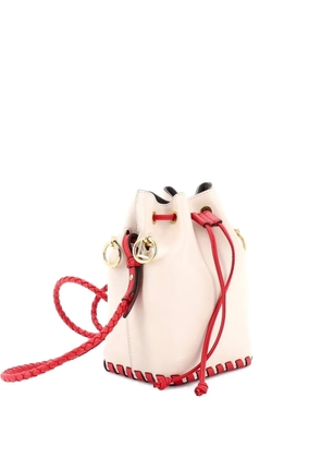 Fendi Pre-Owned Mon Tresor Whipstitch Leather Mini bucket bag - Neutrals