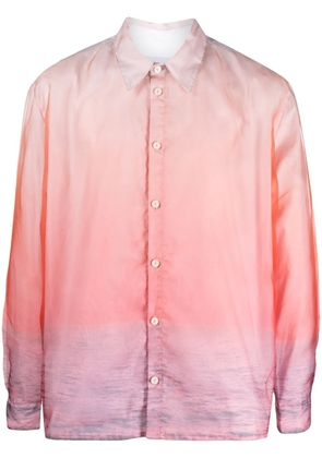 Bonsai gradient-effect cotton shirt - Pink