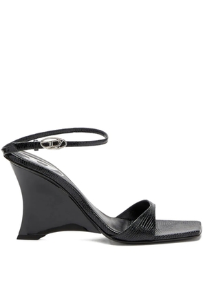 Diesel lizard-effect sandals - Black