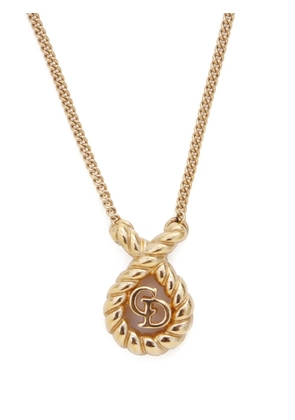 Christian Dior Pre-Owned CD pendant necklace - Gold