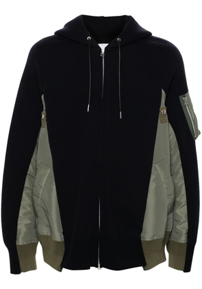sacai colourblock hoodie - Blue