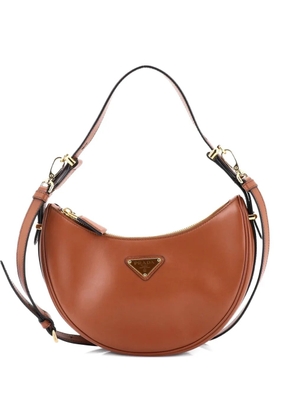 Prada Pre-Owned Arque Half Moon Leather Small hobo bag - Brown