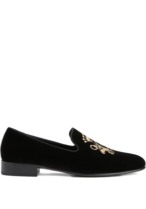 Giuseppe Zanotti Terence embroidered loafers - Black