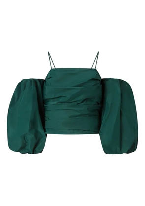 PINKO Pallottoliere gathered puff-sleeve top - Green