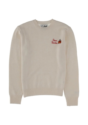 MC2 Saint Barth embroidery graphic sweater - White