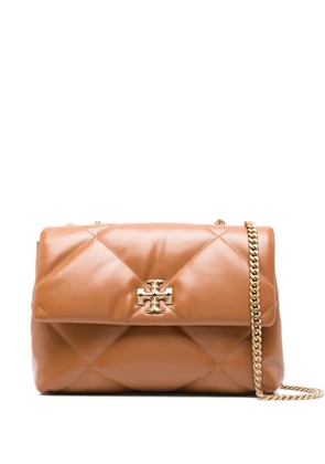 Tory Burch Kira diamond-quilted leather shoulder bag - Brown