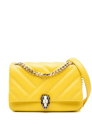 Bvlgari Pre-Owned 2021-2025 Leather Serpenti Cabochon Chain crossbody bag - Yellow