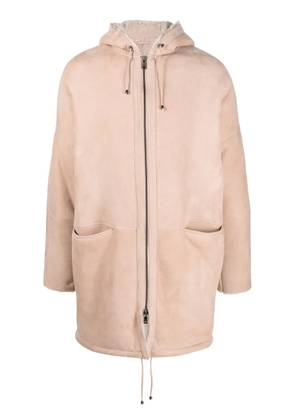 Giorgio Brato shearling-trim hooded jacket - Neutrals