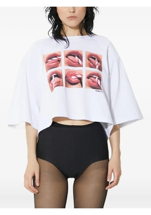 Fiorucci mouth-graphic T-shirt - White