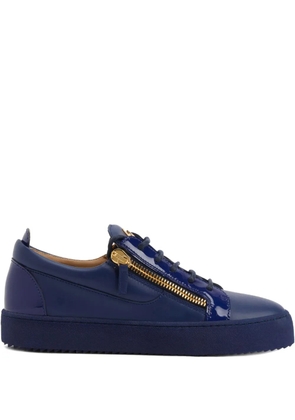 Giuseppe Zanotti FRANKIE glossy-leather sneakers - Blue