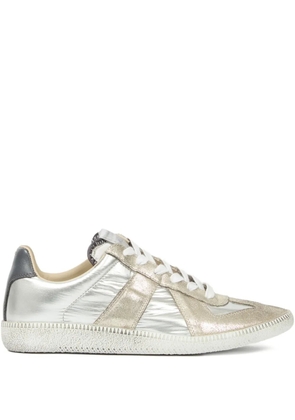 Maison Margiela Metallic leather low-top sneakers - Gold