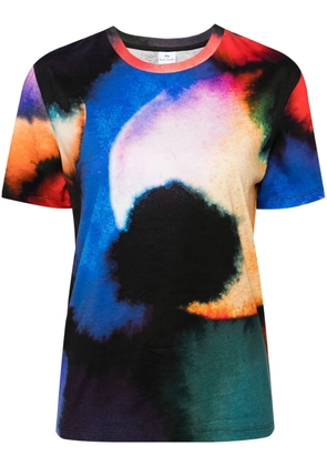 PS Paul Smith abstract-print cotton T-shirt - Black
