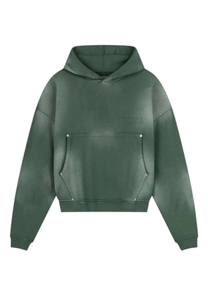 ROUGH. embroidered hoodie - Green