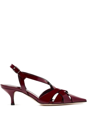 Scarosso pointed slingback pumps - Red