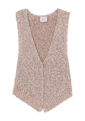 Alysi sequin-embellished vest - Neutrals
