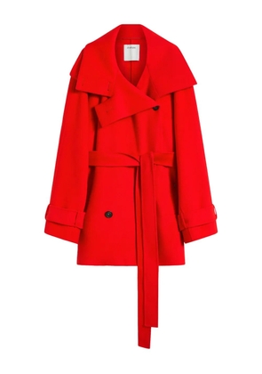 Max Mara belted collar coat - Red