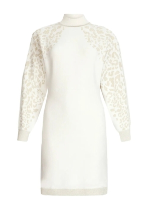 LIU JO lurex-jacquard dress - White