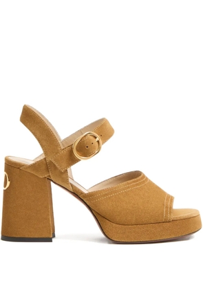 Valentino Garavani 100mm Fawcette platform sandals - Brown