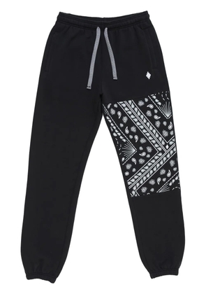 COUNTY OF MILAN bandana-print panelled cotton track pants - Black