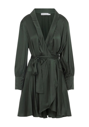 ZIMMERMANN wrap-effect ruffled dress - Green
