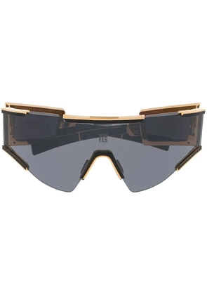 Balmain Eyewear mask-effect frame sunglasses - Gold