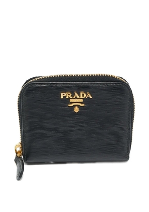 Prada Pre-Owned leather zip-up coin purse - Black
