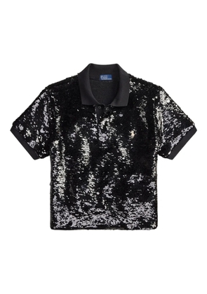 Polo Ralph Lauren sequin short-sleeve polo shirt - Black