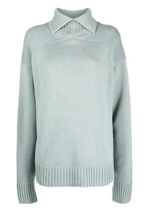 Jil Sander roll-neck loose-fit jumper - Grey