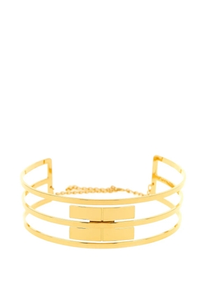 Elisabetta Franchi logo rigid necklace - Gold