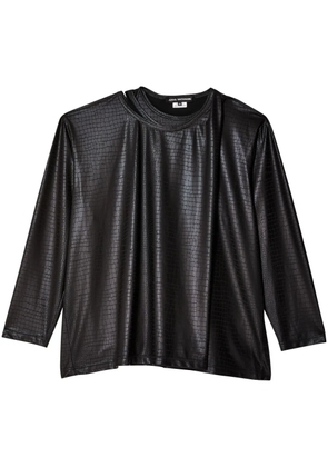 Junya Watanabe asymmetric neck blouse - Black