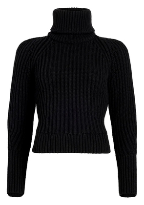 Patou ribbed roll-neck sweater - Black
