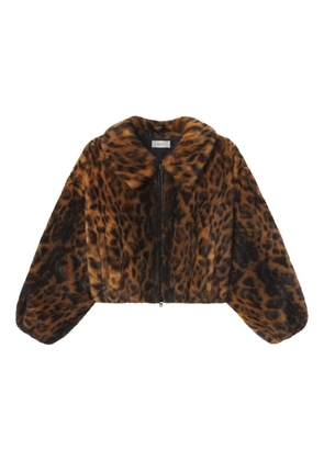 A.L.C. Esme animal-print cropped jacket - Brown