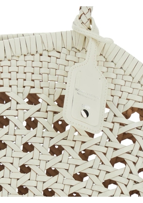 Osoi Lip braided openwork shoulder bag - White