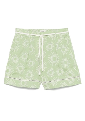 Scotch & Soda floral-embroidery shorts - Green