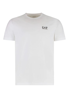 Ea7 Emporio Armani logo cotton t-shirt - White