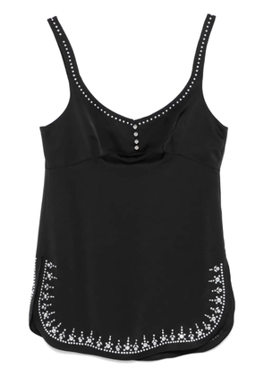 Rabanne stud-detail top - Black