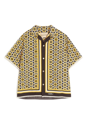 Valentino Garavani Bulles Royales-print bowling shirt - Yellow