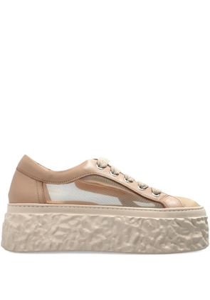 AGL textured flatform sneakers - Neutrals