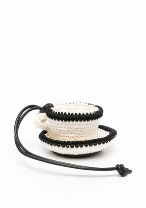 JW Anderson crocheted-cup charm - Neutrals