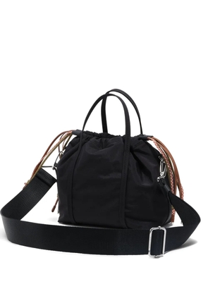 Bimba y Lola small logo-patch satchel bag - Black