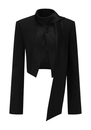 OUDE WAAG asymmetric-tie bolero blazer - Black