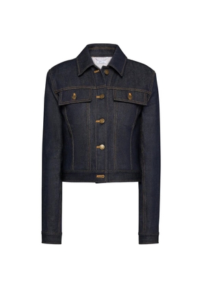 Thom Browne pointed-collar denim jacket - Blue